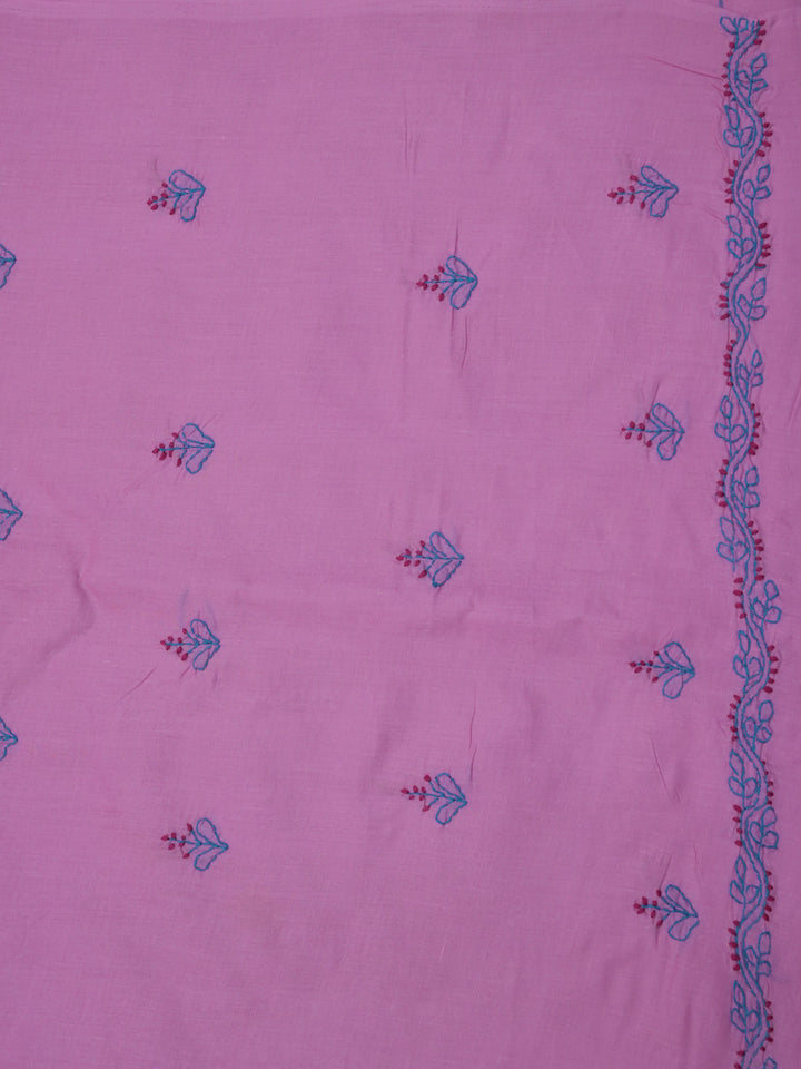 women hand embroidered chikankari cotton dressmaterial PC4120-DARKPINK18