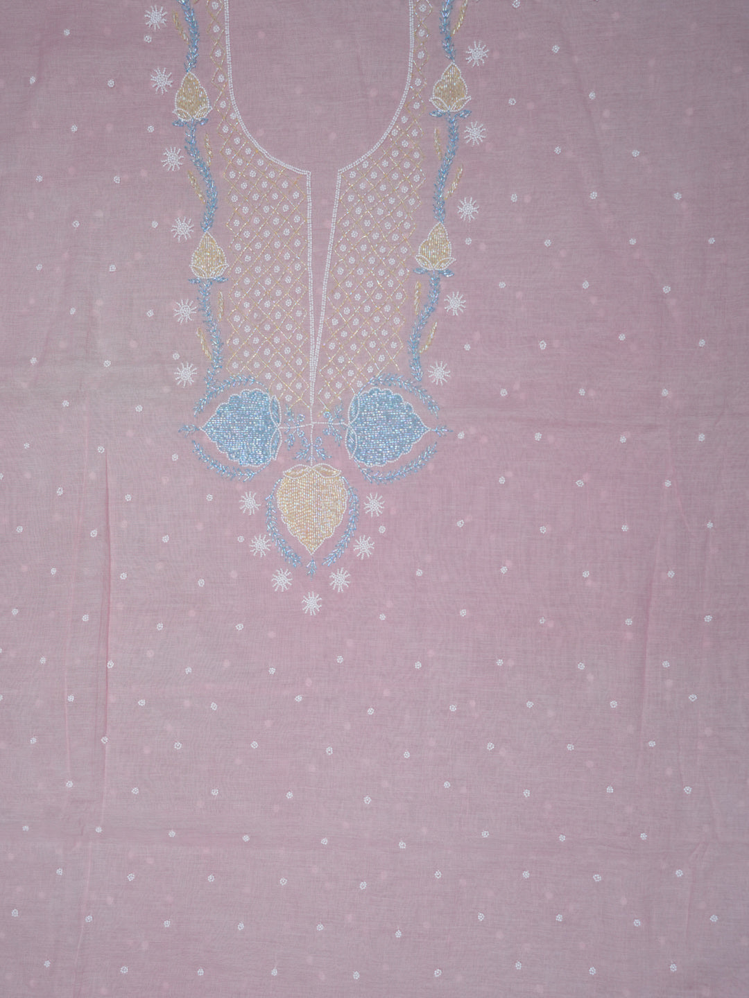 Women Hand Embroidered Chanderi Chikankari Dress Material PCFC19501FS-LIGHTPINK