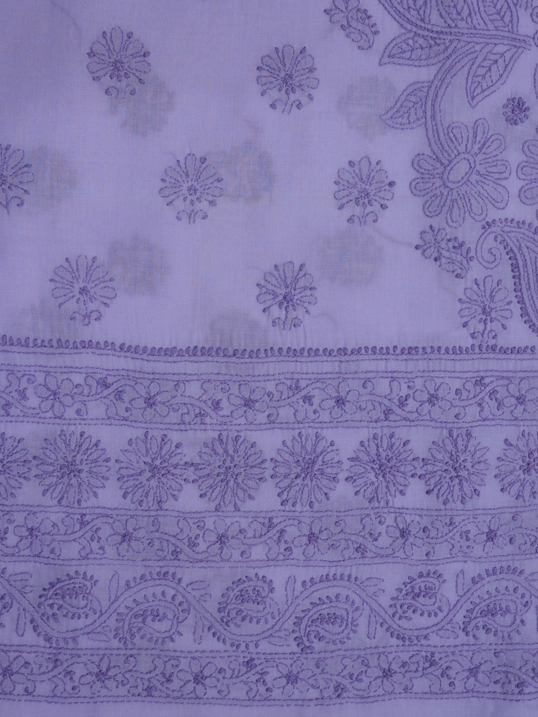 women hand embroidered chikankari cotton dressmaterial PC4120-LIGHTPURPLE27