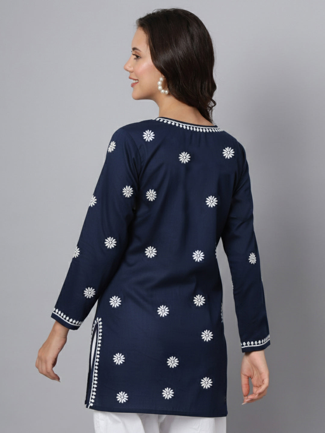 Women Hand Embroidered Chikankari Modal Kurti PC3611