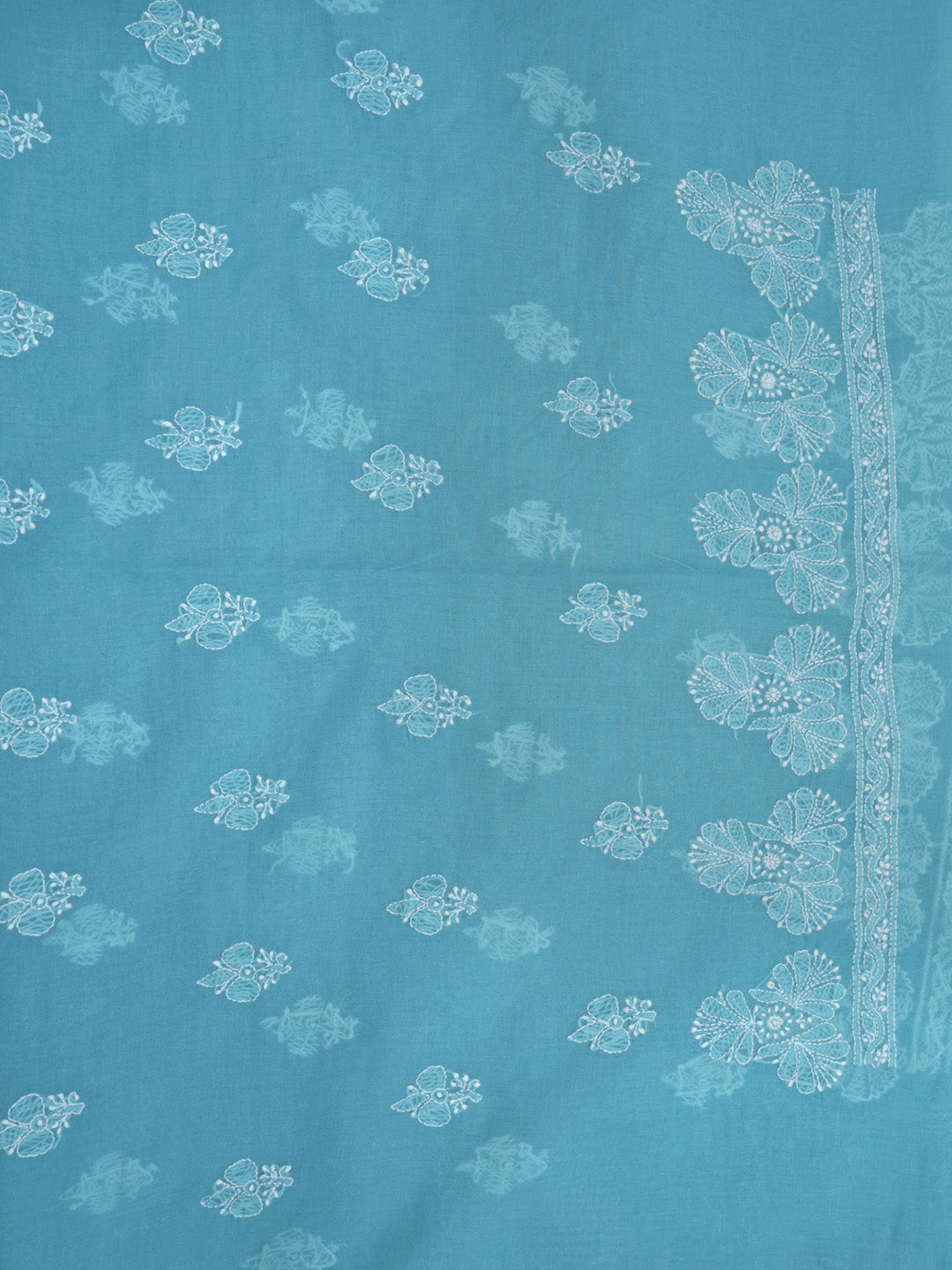 women hand embroidered chikankari cotton dressmaterial PC4120-SEAGREEN31