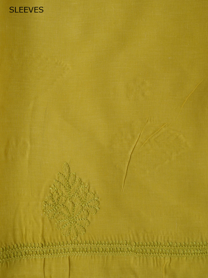 Women Hand Embroidered Chikankari Cotton DressMaterial PCSCU00406FS-GREEN