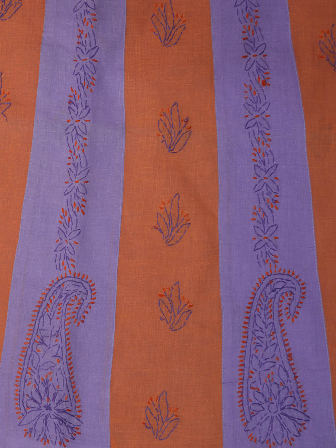 women hand embroidered chikankari cotton dressmaterial PC4120-MAUVE1