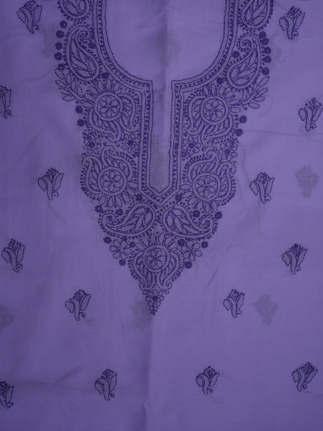 Women Hand Embroidered Chikankari Cotton Dressmaterial PCSCU00103FS-Mauve