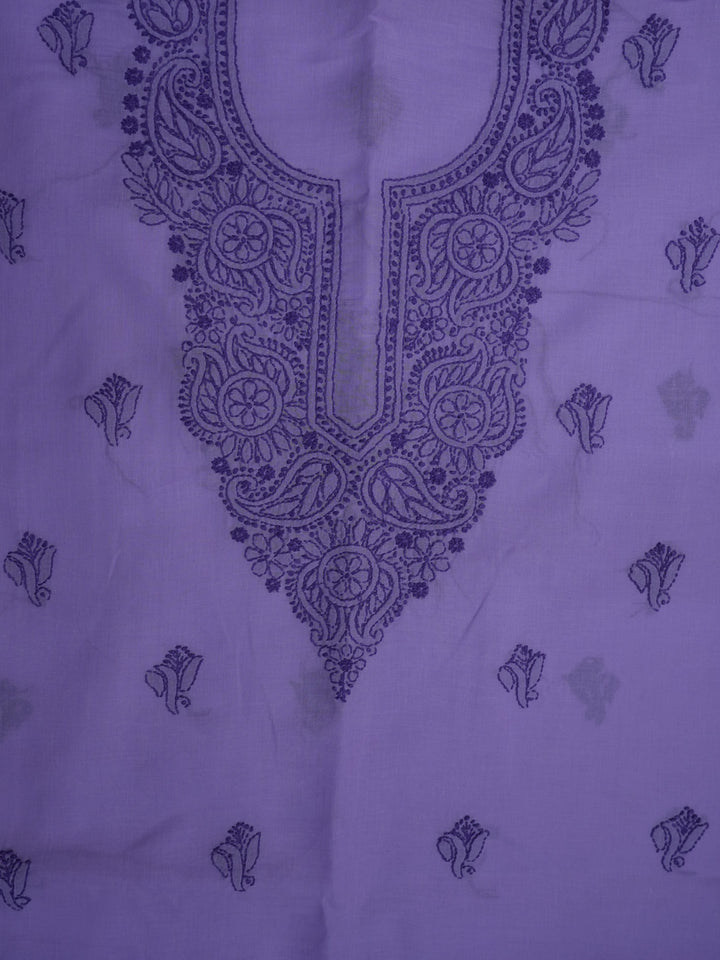 Women Hand Embroidered Chikankari Cotton Dressmaterial PCSCU00103FS-Mauve