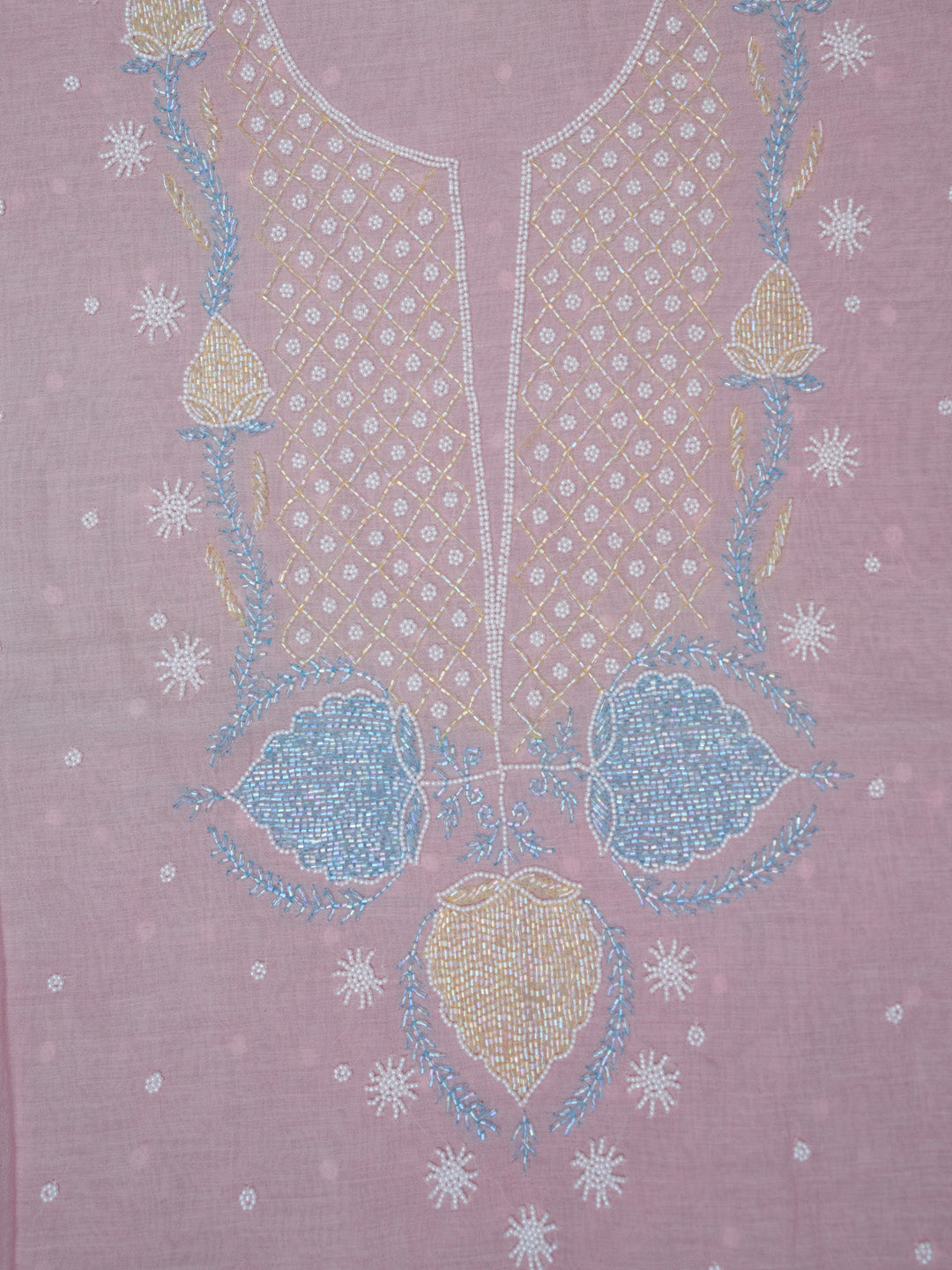 Women Hand Embroidered Chanderi Chikankari Dress Material PCFC19501FS-LIGHTPINK