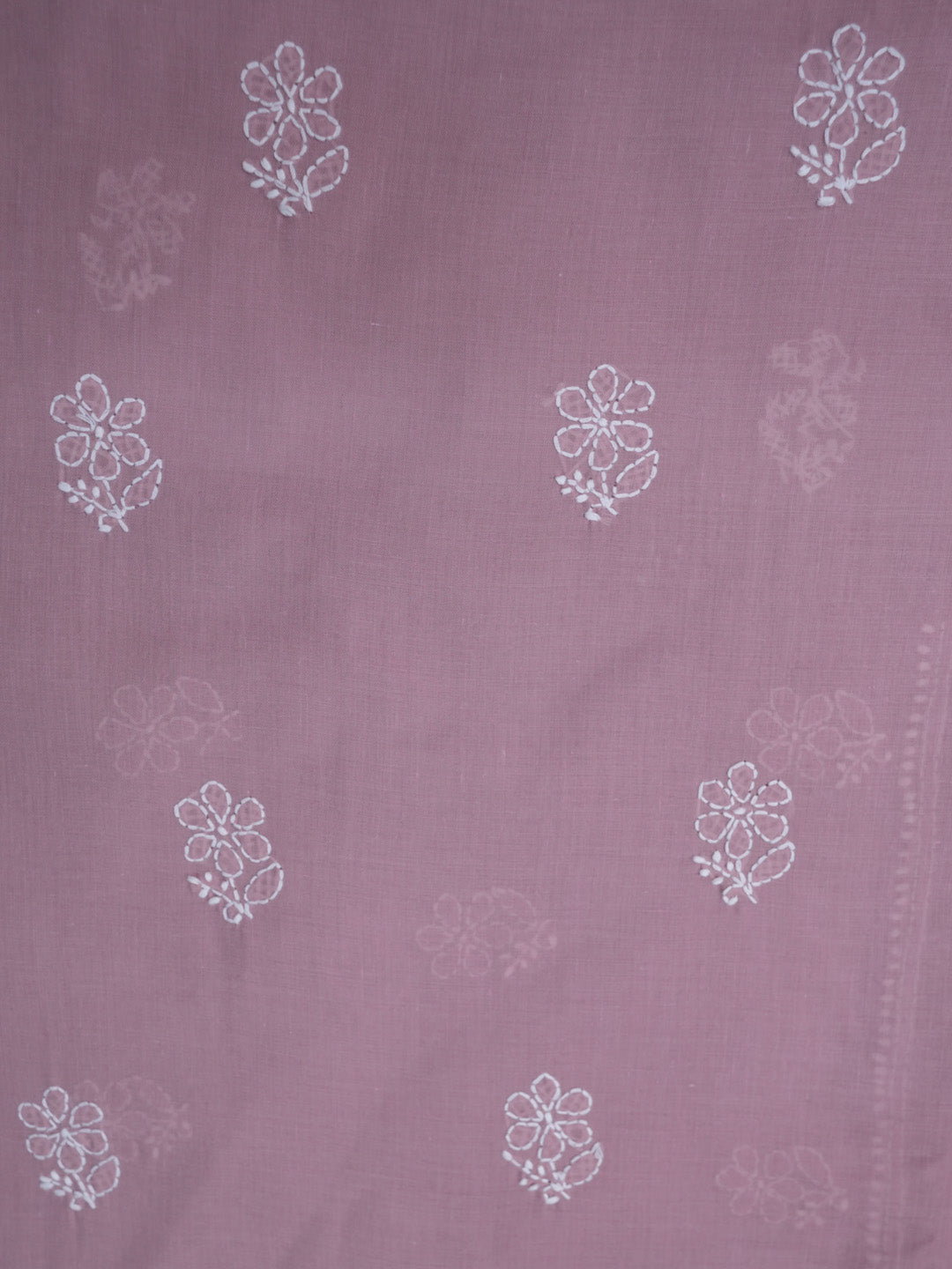 Women Hand Embroidered Chikankari Cotton Dressmaterial PCSCU00104FS-ONIONPINK