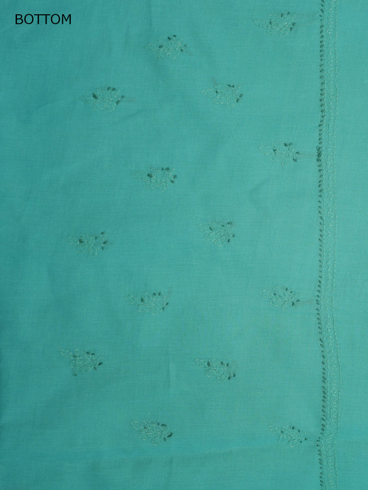 Women Hand Embroidered Chikankari Cotton Dressmaterial PC4120-GREEN