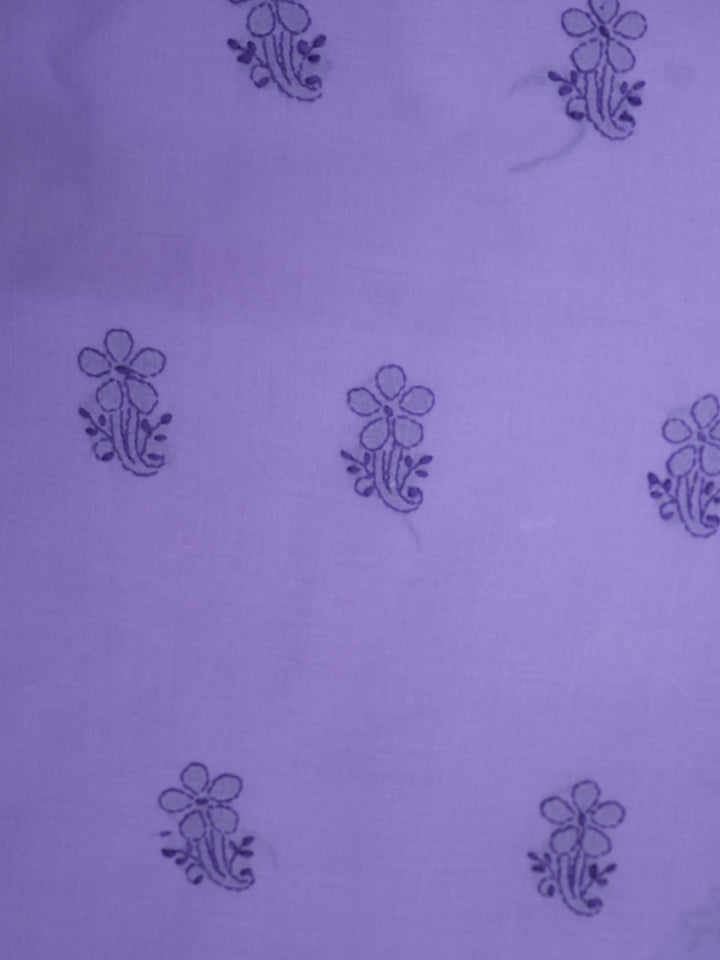 Women Hand Embroidered Chikankari Cotton Dressmaterial PCSCU00406FS-MAUVE