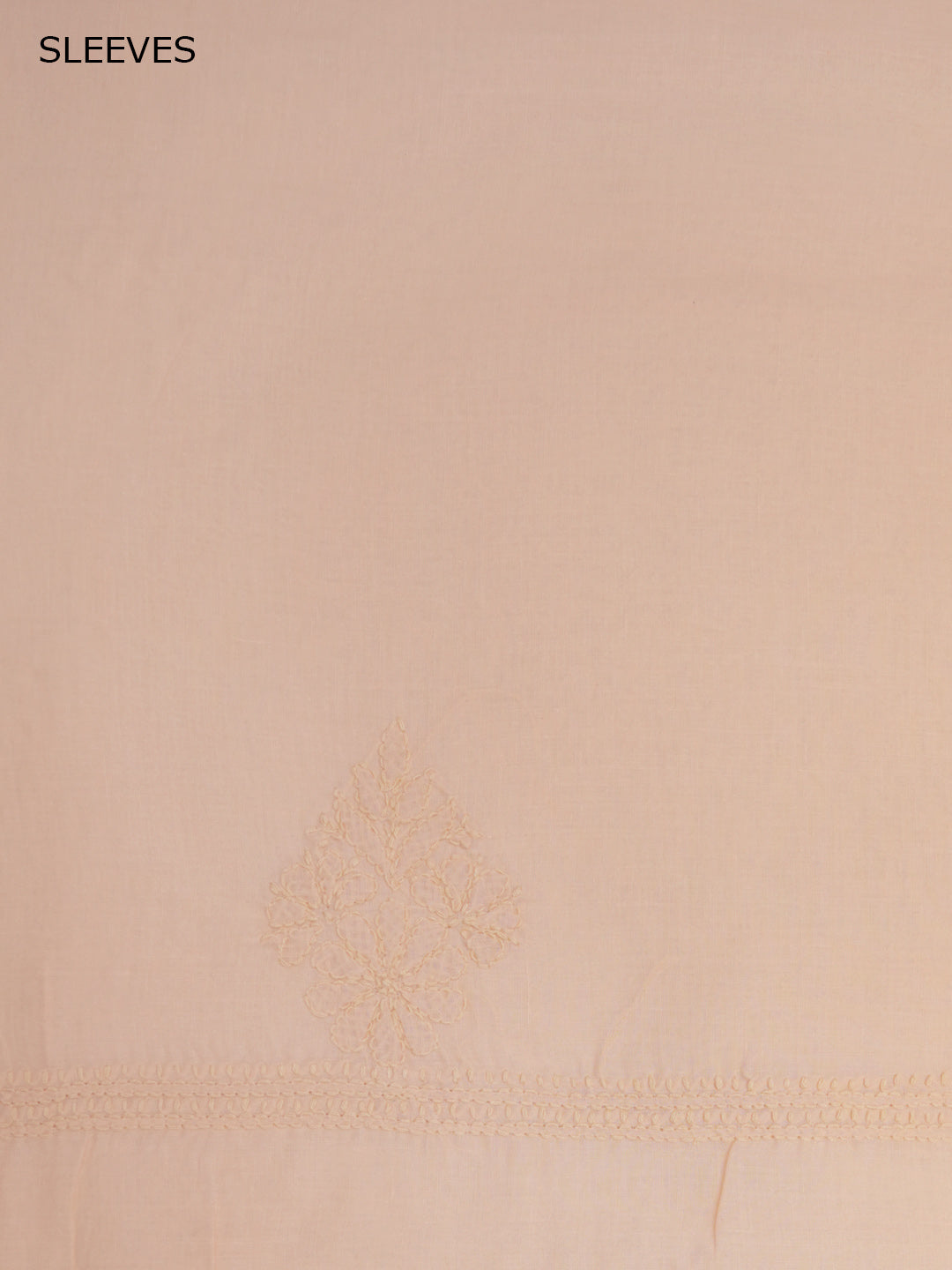 Women Hand Embroidered Cotton Chikankari Dress MaterialPCSCU00406FS-LIGHTPEACH