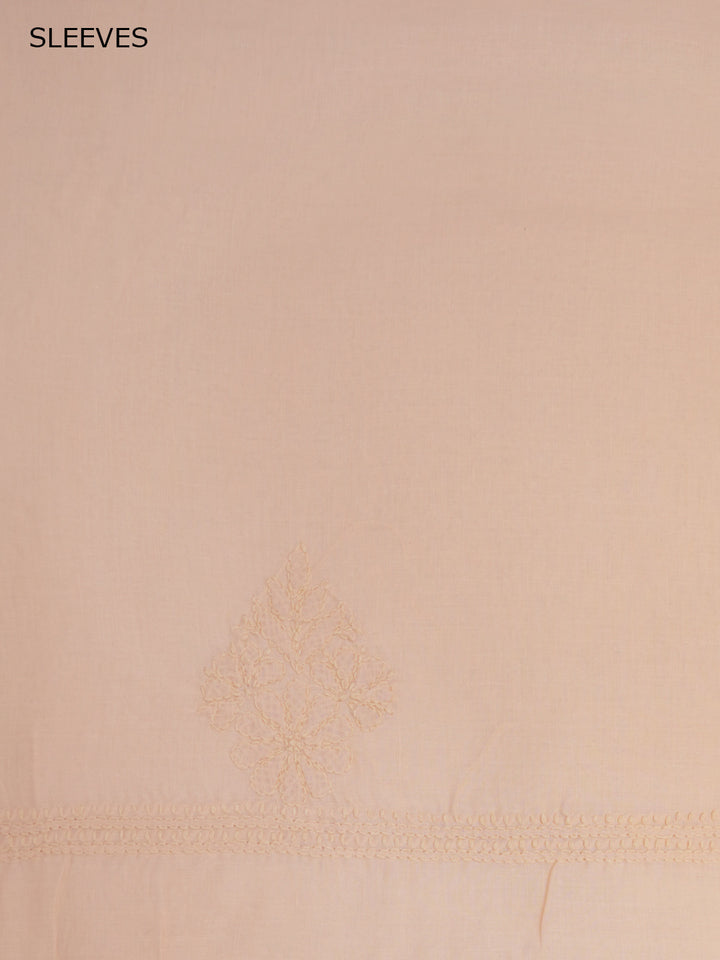 Women Hand Embroidered Cotton Chikankari Dress MaterialPCSCU00406FS-LIGHTPEACH