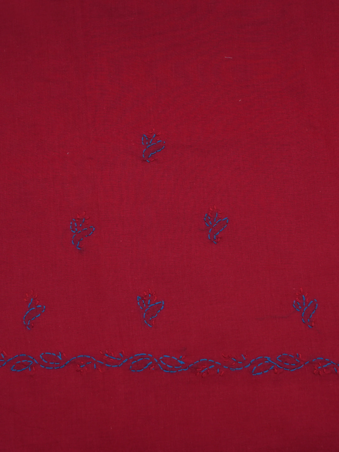 women hand embroidered chikankari cotton dressmaterial PC4120-BLUE32