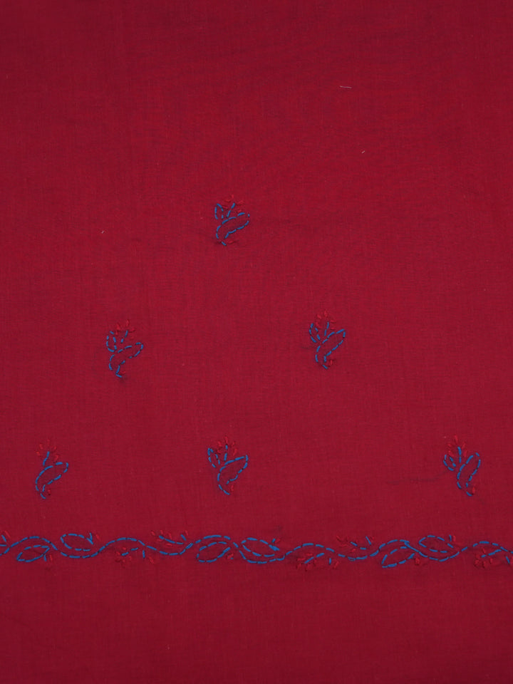 women hand embroidered chikankari cotton dressmaterial PC4120-BLUE32