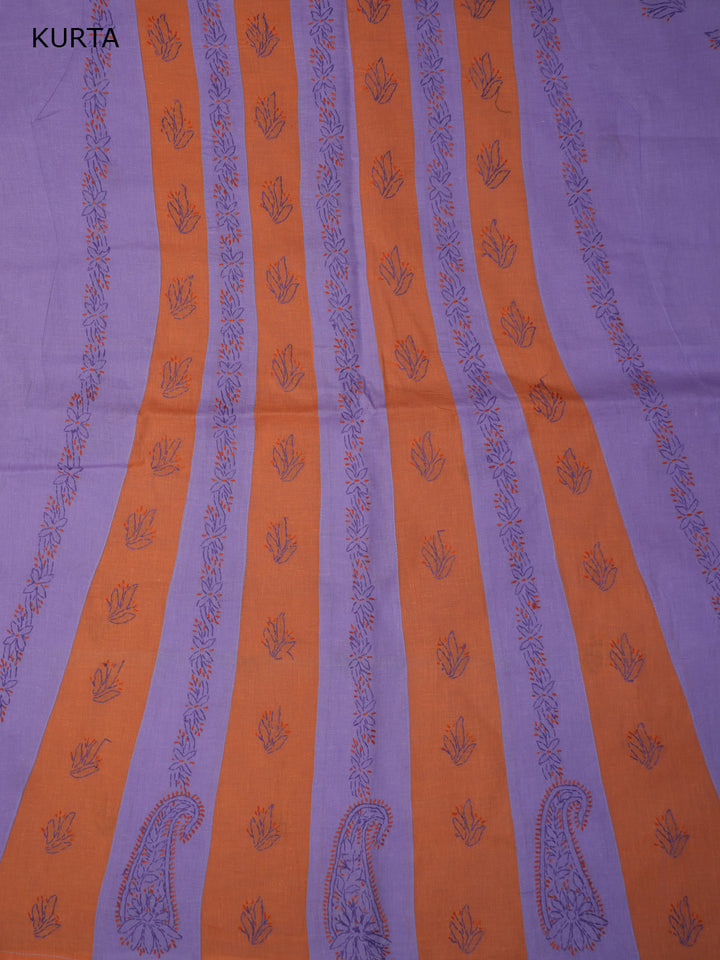 women hand embroidered chikankari cotton dressmaterial PC4120-MAUVE1