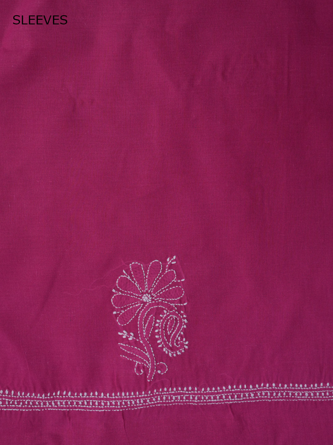 Women Hand Embroidered Chikankari Cotton Dressmaterial PCSCU00104FS-MAGENTA