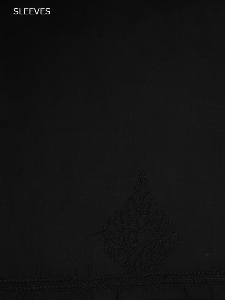 Women Hand Embroidered Chikankari Cotton Dressmaterial PCSCU00406FS-BLACK