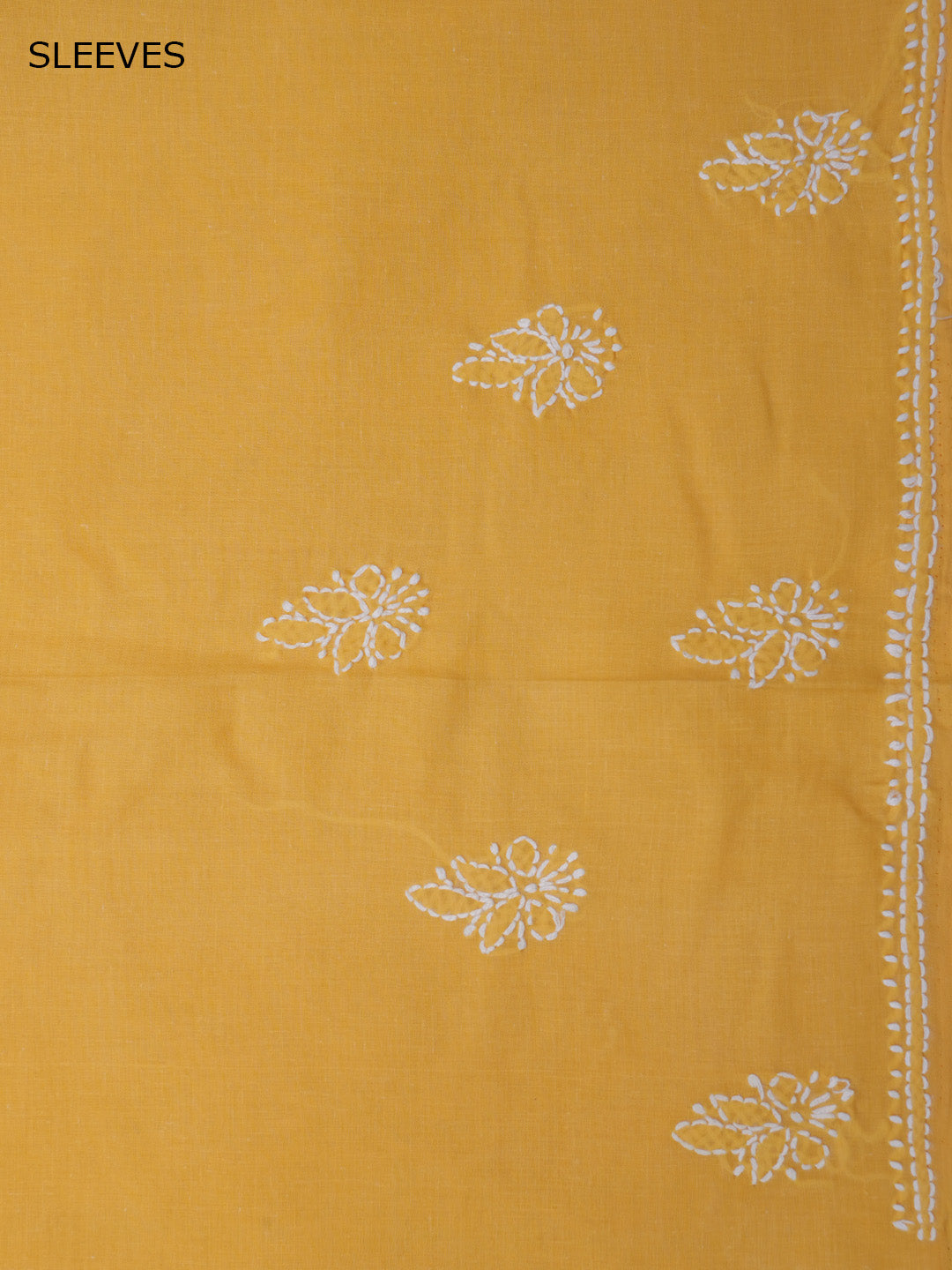 Women Hand Embroidered Cotton Chikankari Dress Material PCSCU00104FS Yellow