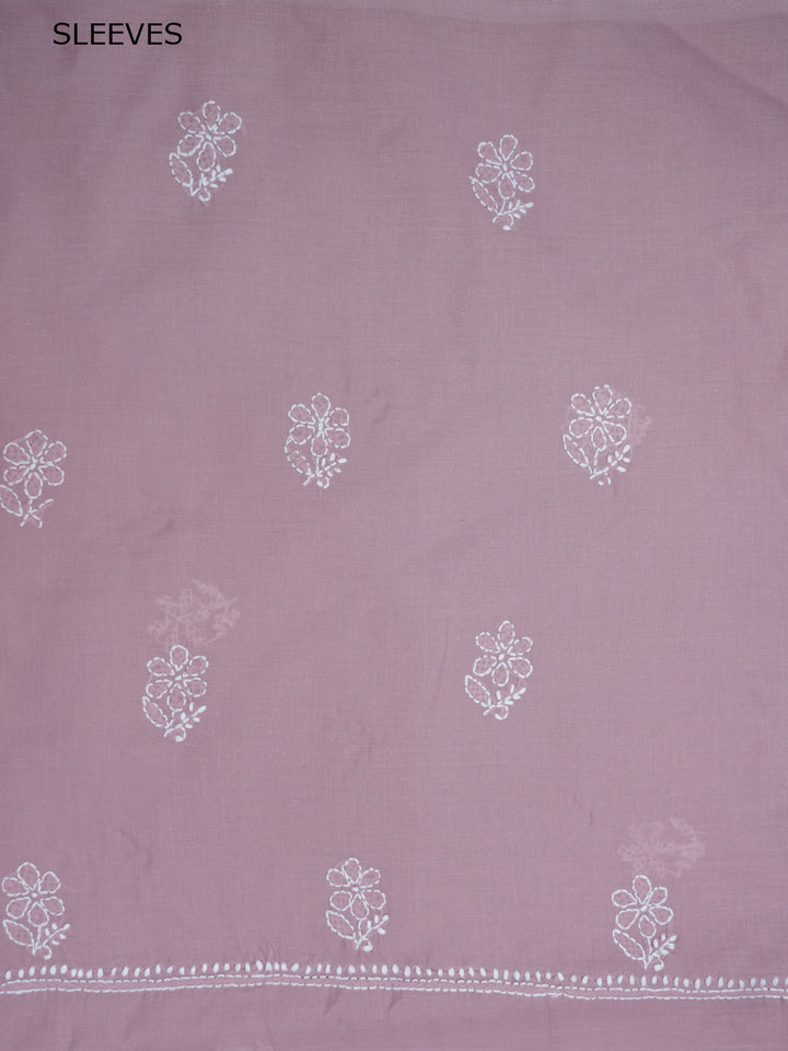 Women Hand Embroidered Chikankari Cotton Dressmaterial PCSCU00104FS-ONIONPINK