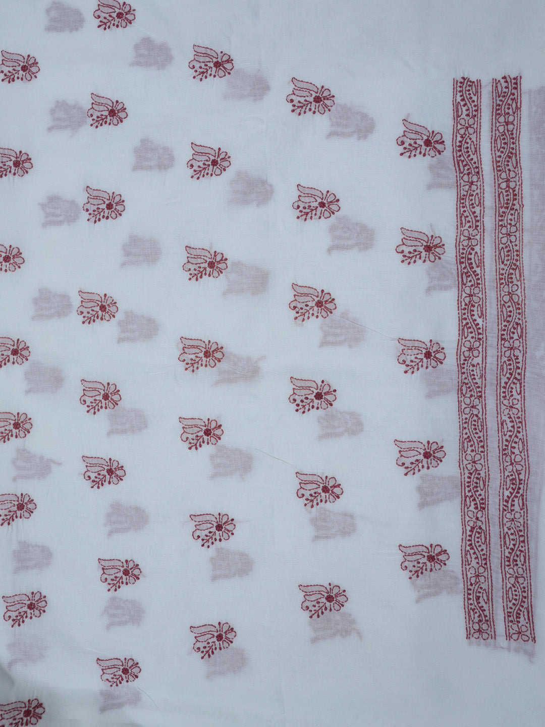 women hand embroidered chikankari cotton dressmaterial PC4120-WHITE21