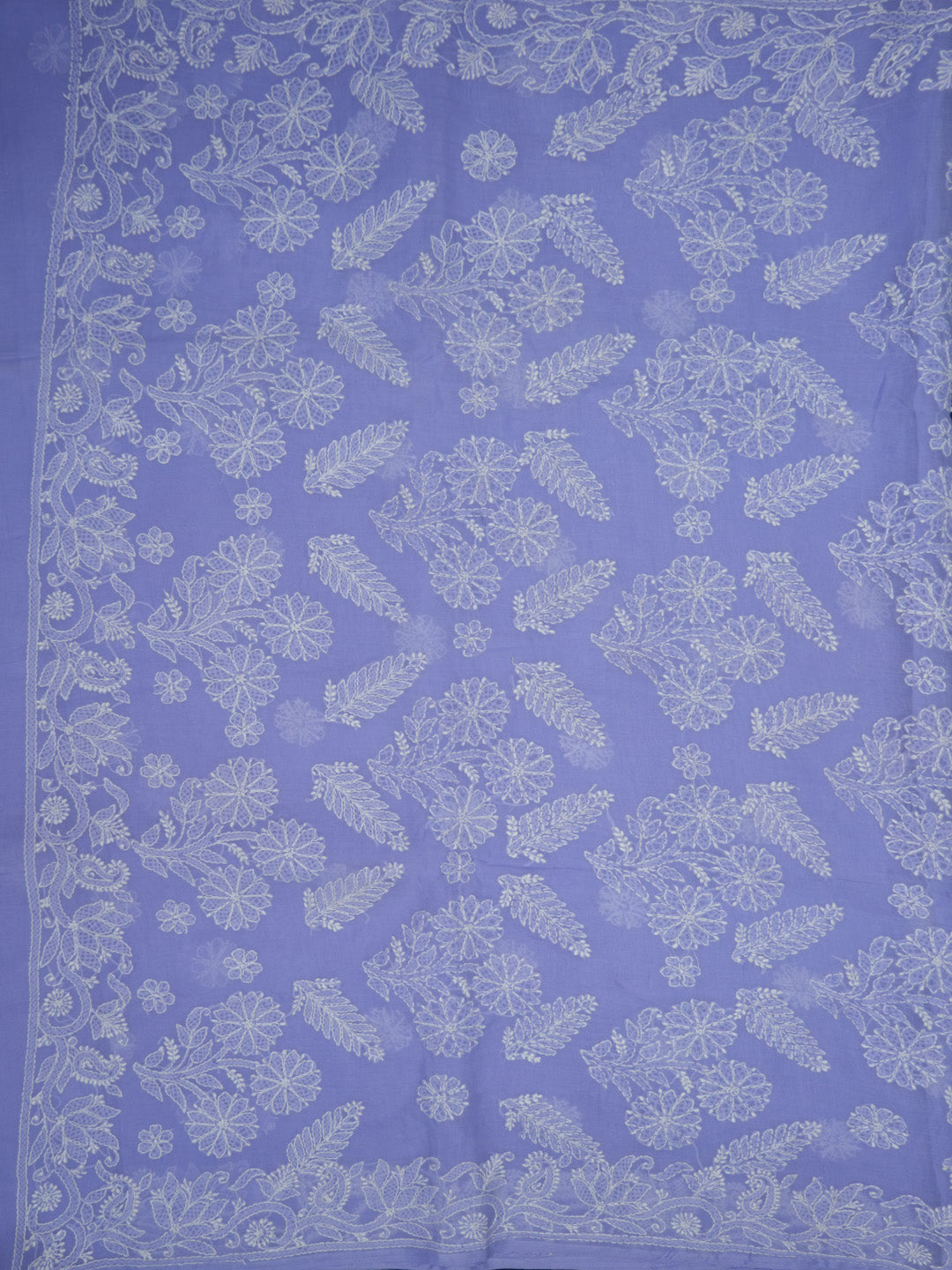 Hand Embroidered Chikankari Cotton Saree PCSAR02 Mauve