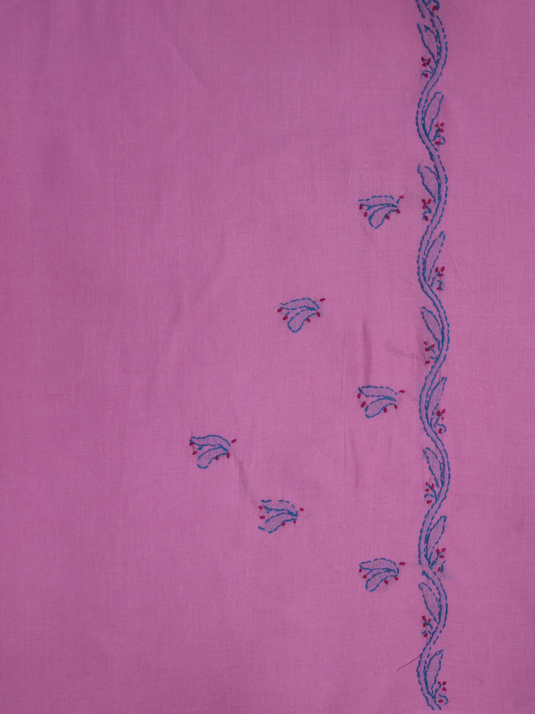 women hand embroidered chikankari cotton dressmaterial PC4120-HOTPINK4