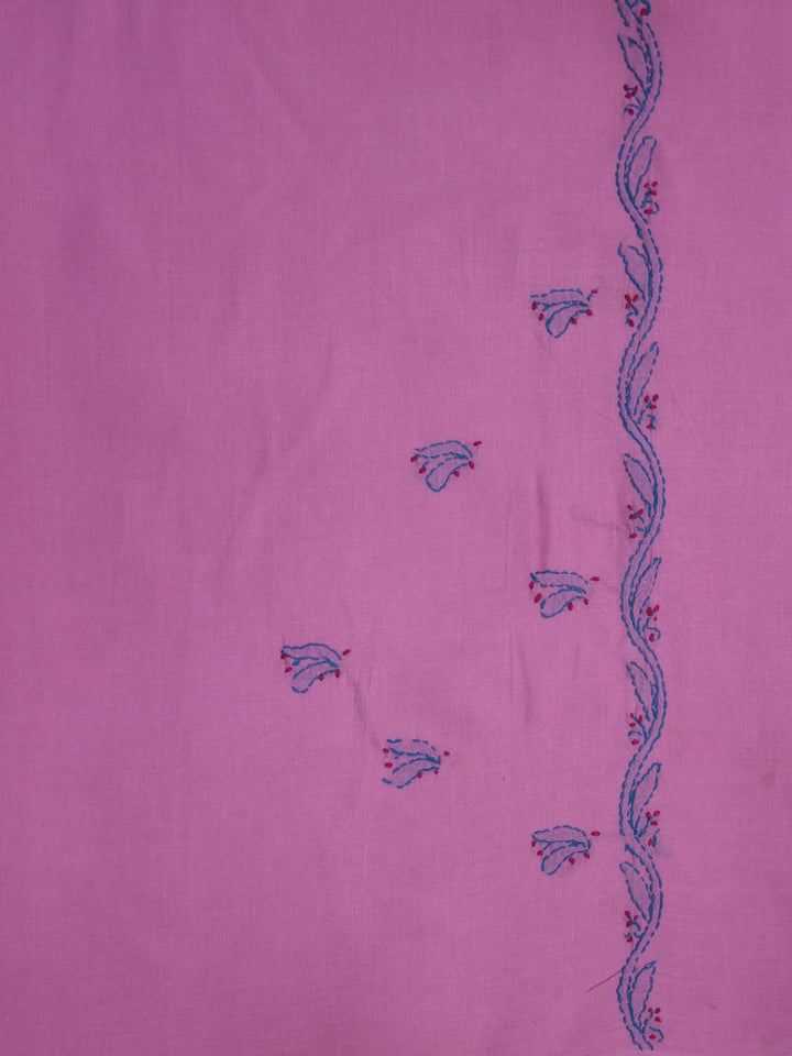 women hand embroidered chikankari cotton dressmaterial PC4120-HOTPINK4