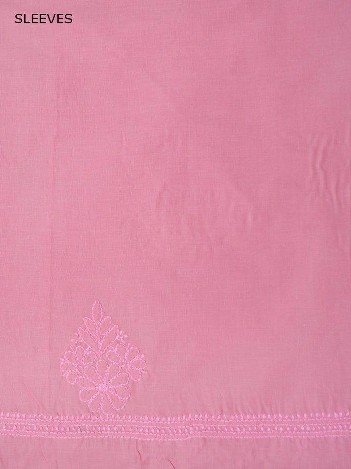 Women Hand Embroidered Chikankari Cotton Dressmaterial PCSCU00406FS-ROSEPINK