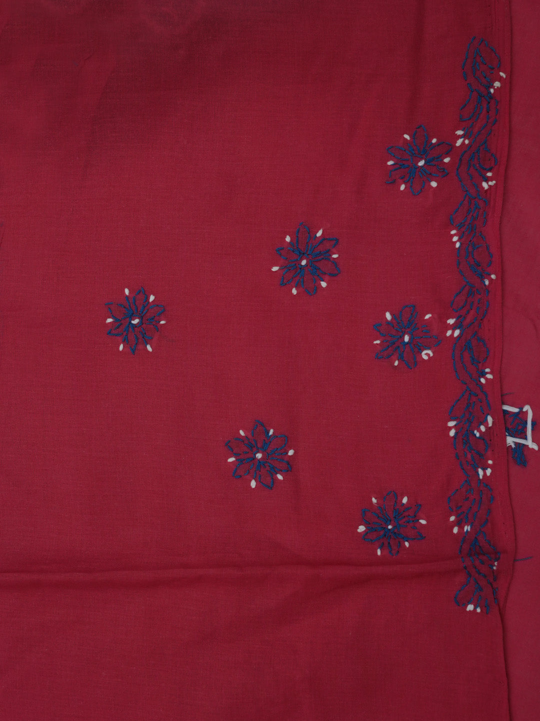women hand embroidered chikankari cotton dressmaterial PC4120-RED29