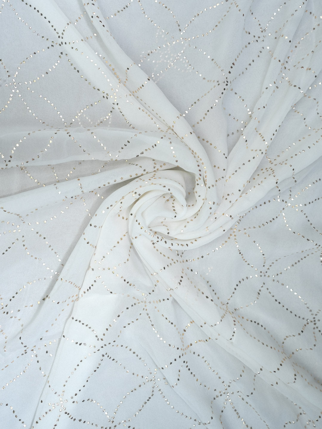 Women Hand Embroidered Chikankari Viscose Georgette Dressmaterial PC4124-WHITE7