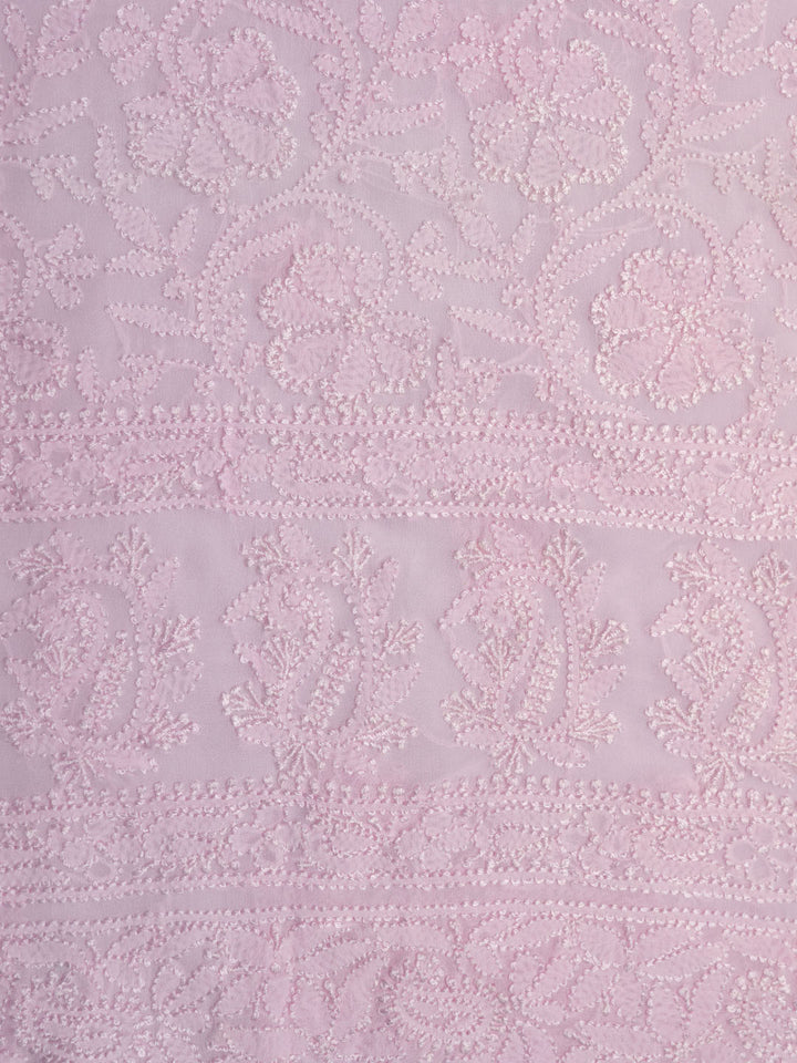 Women Hand Embroidered Chikankari Viscose Georgette PC4122-PINK