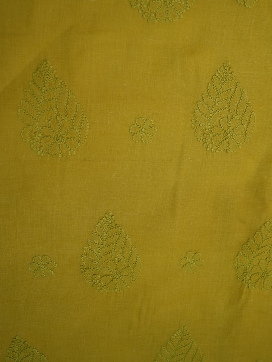 Women Hand Embroidered Chikankari Cotton DressMaterial PCSCU00406FS-GREEN