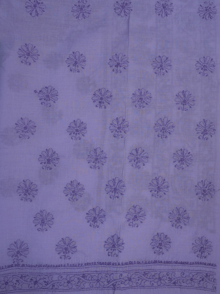 women hand embroidered chikankari cotton dressmaterial PC4120-LIGHTPURPLE27