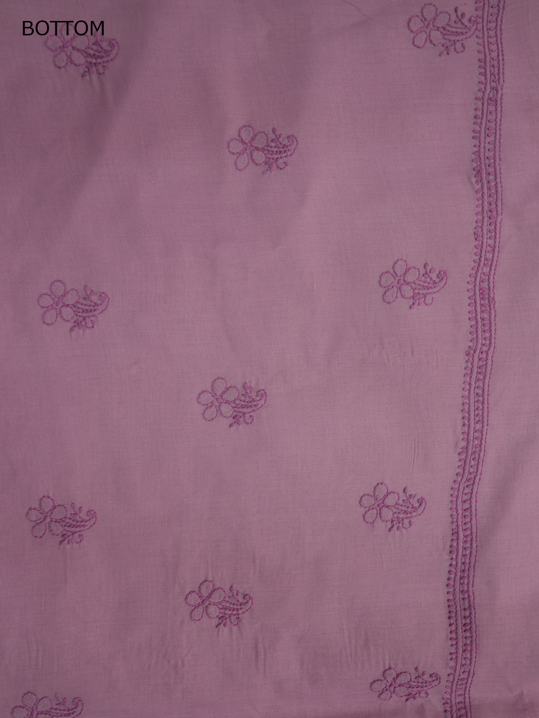Women Hand Embroidered Cotton Chikankari Dress MaterialPCSCU00406FS-ONIONPINK