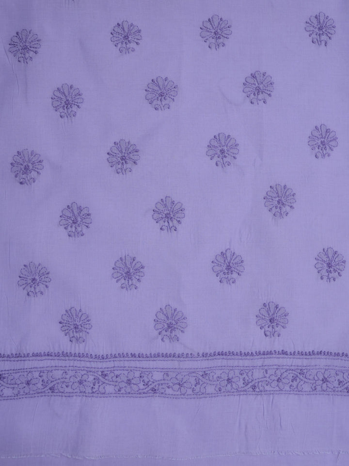 women hand embroidered chikankari cotton dressmaterial PC4120-LIGHTPURPLE27