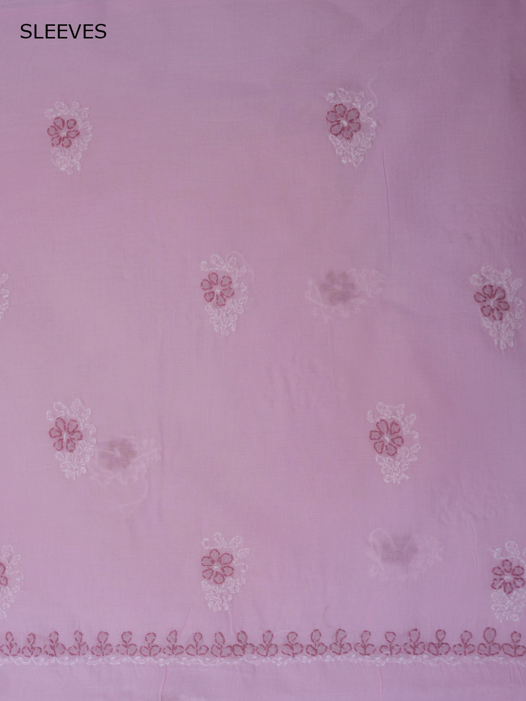 Women Hand Embroidered Chikankari Cotton Dressmaterial PCSCU00102FS-Babypink