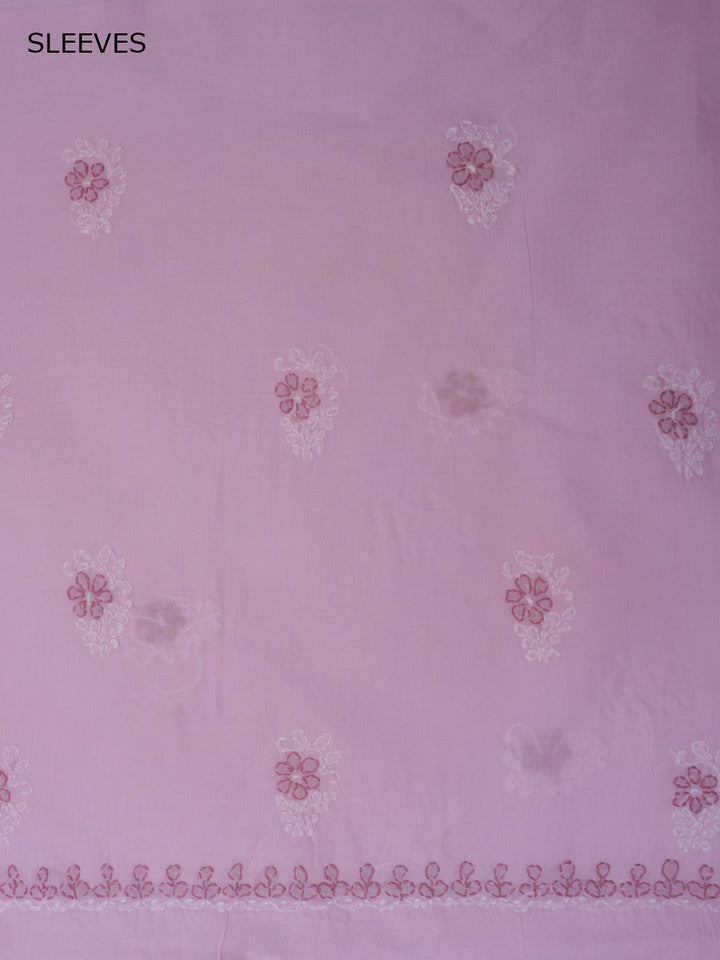 Women Hand Embroidered Chikankari Cotton Dressmaterial PCSCU00102FS-Babypink