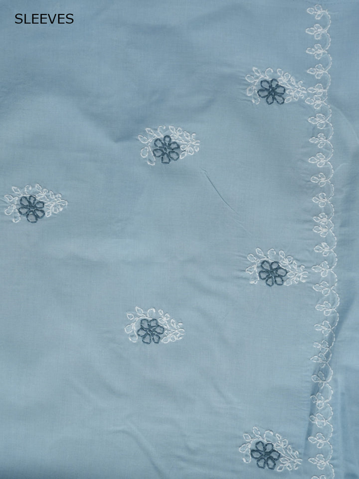 Women Hand Embroidered Chikankari Cotton Dressmaterial PCSCU00102FS-GREY