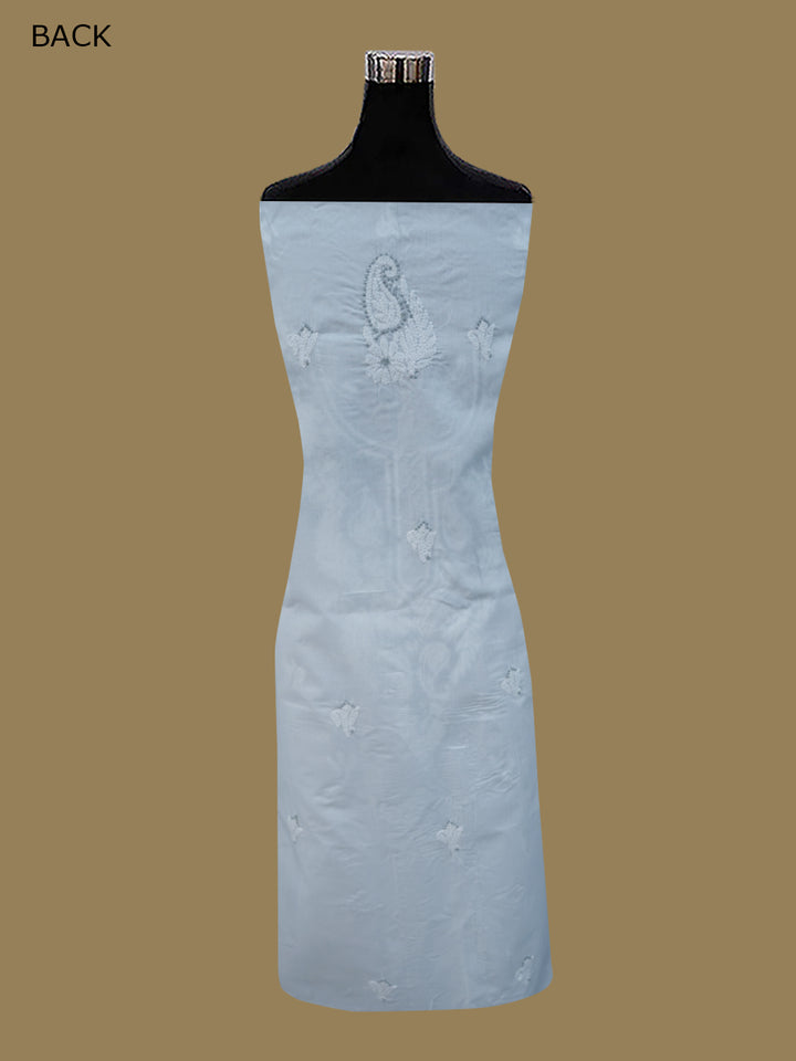 Women Hand Embroidered Cotton Chikankari Dress Material PCSCU00104FS-LIGHTGREY