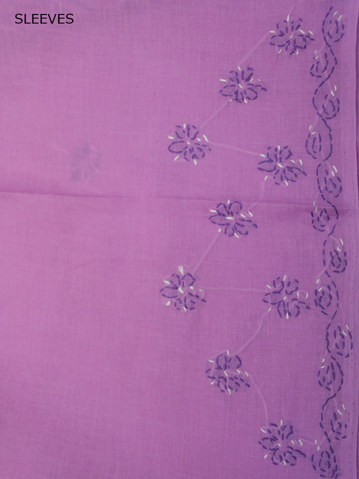 Women Hand Embroidered Chikankari Cotton Dressmaterial PC4120-LILAC