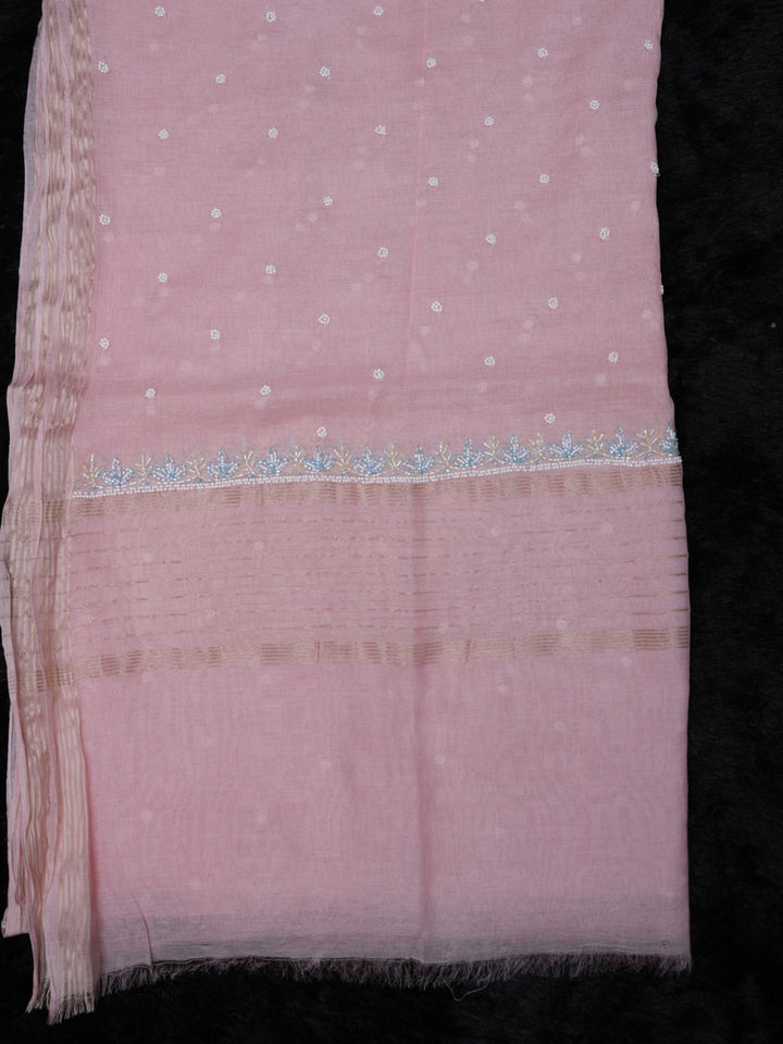 Women Hand Embroidered Chanderi Chikankari Dress Material PCFC19501FS-LIGHTPINK