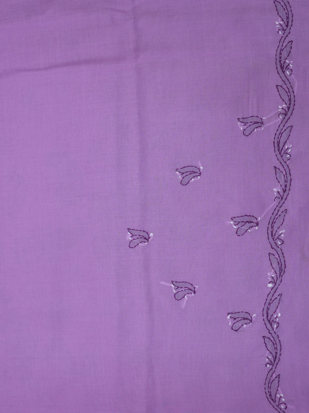 women hand embroidered chikankari cotton dressmaterial PC4120-PURPLE26