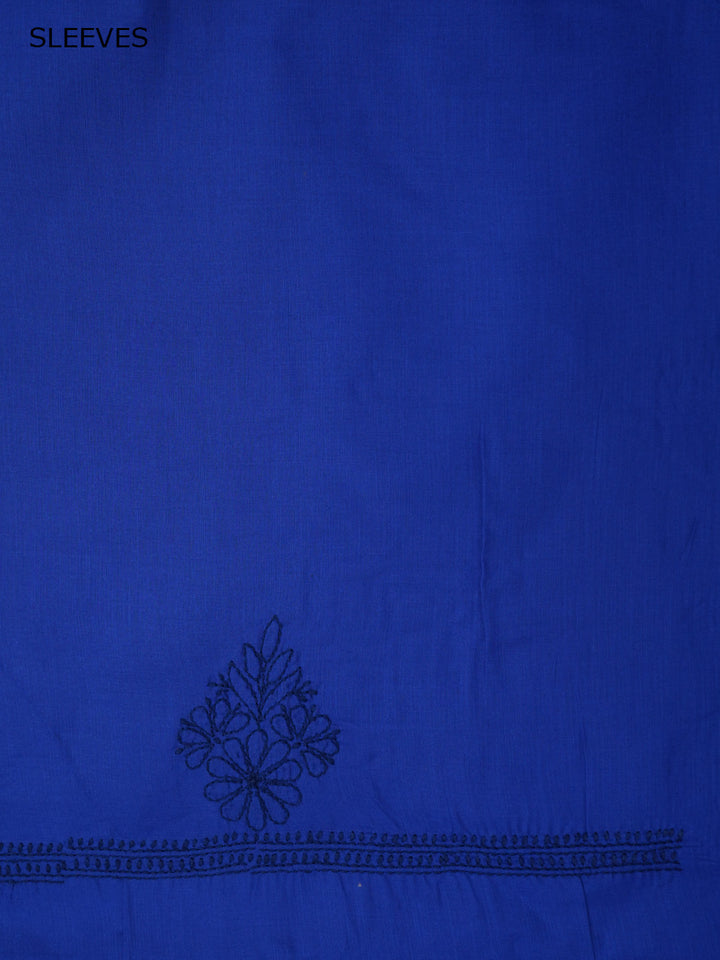 Women Hand Embroidered Chikankari Cotton Dressmaterial PCSCU00406FS-ROYALBLUE