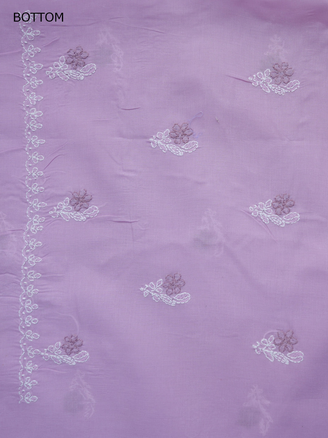 Women Hand Embroidered Chikankari Cotton Dressmaterial PCSCU00102FS-MAUVE