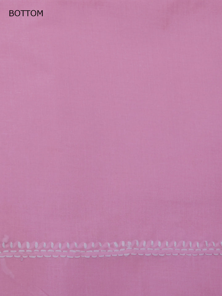 Women Hand Embroidered Cotton Chikankari Dress Material PCSCU00104FS Pink