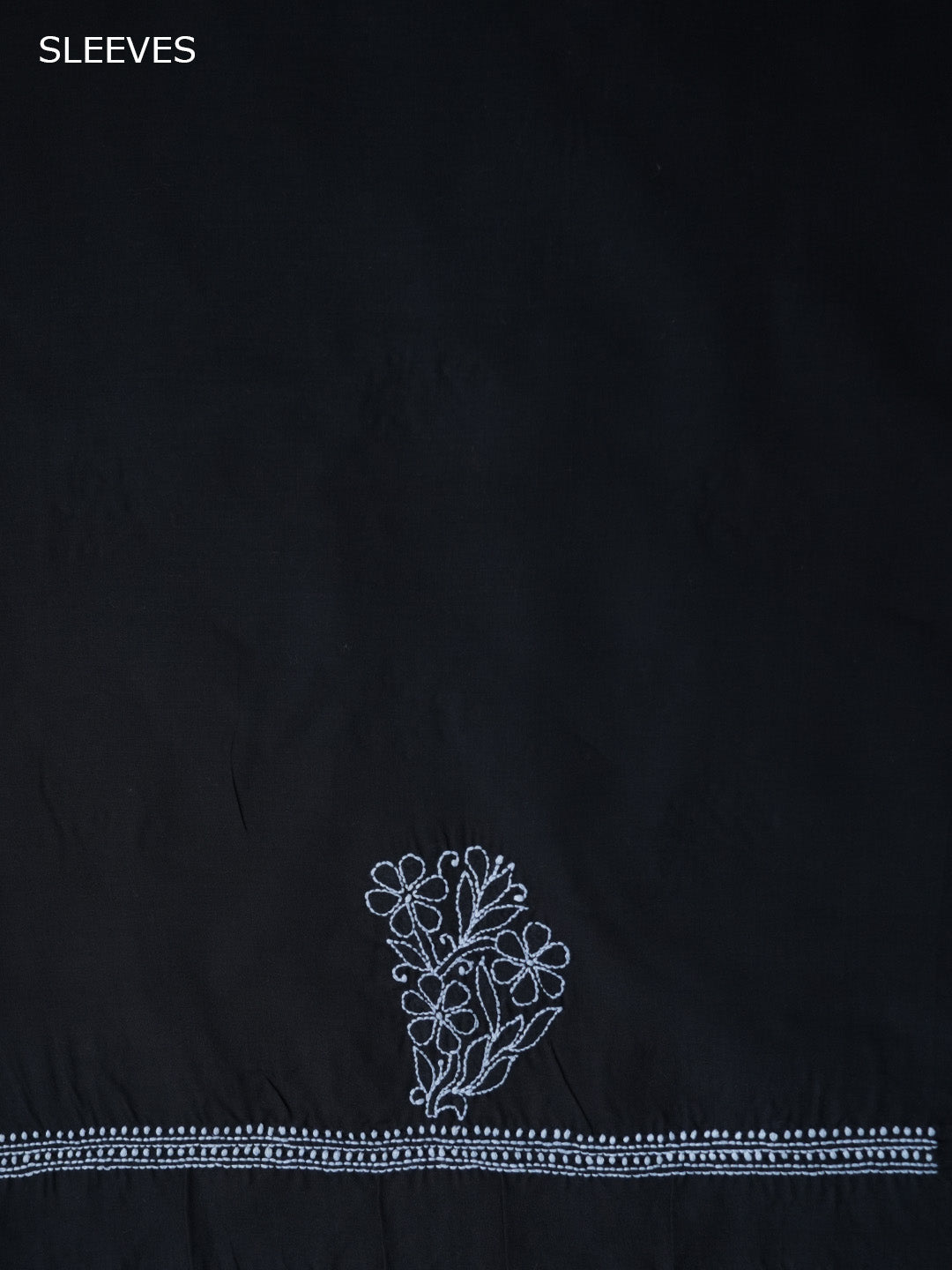 Women Hand Embroidered Chikankari Cotton Dressmaterial PCSCU00104FS-BLACK