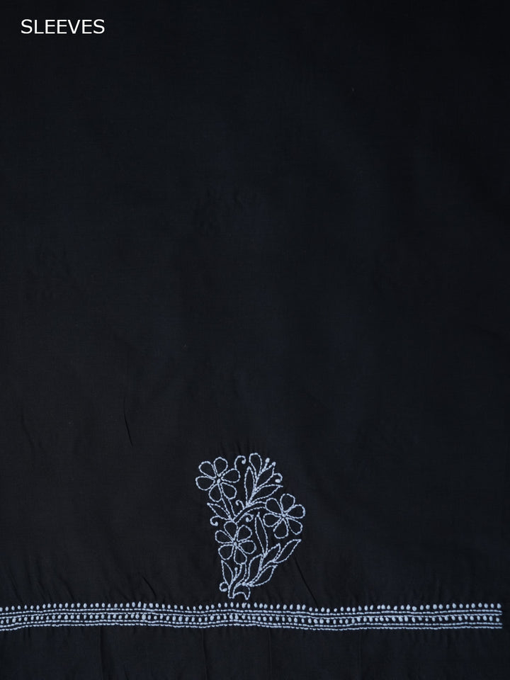 Women Hand Embroidered Chikankari Cotton Dressmaterial PCSCU00104FS-BLACK