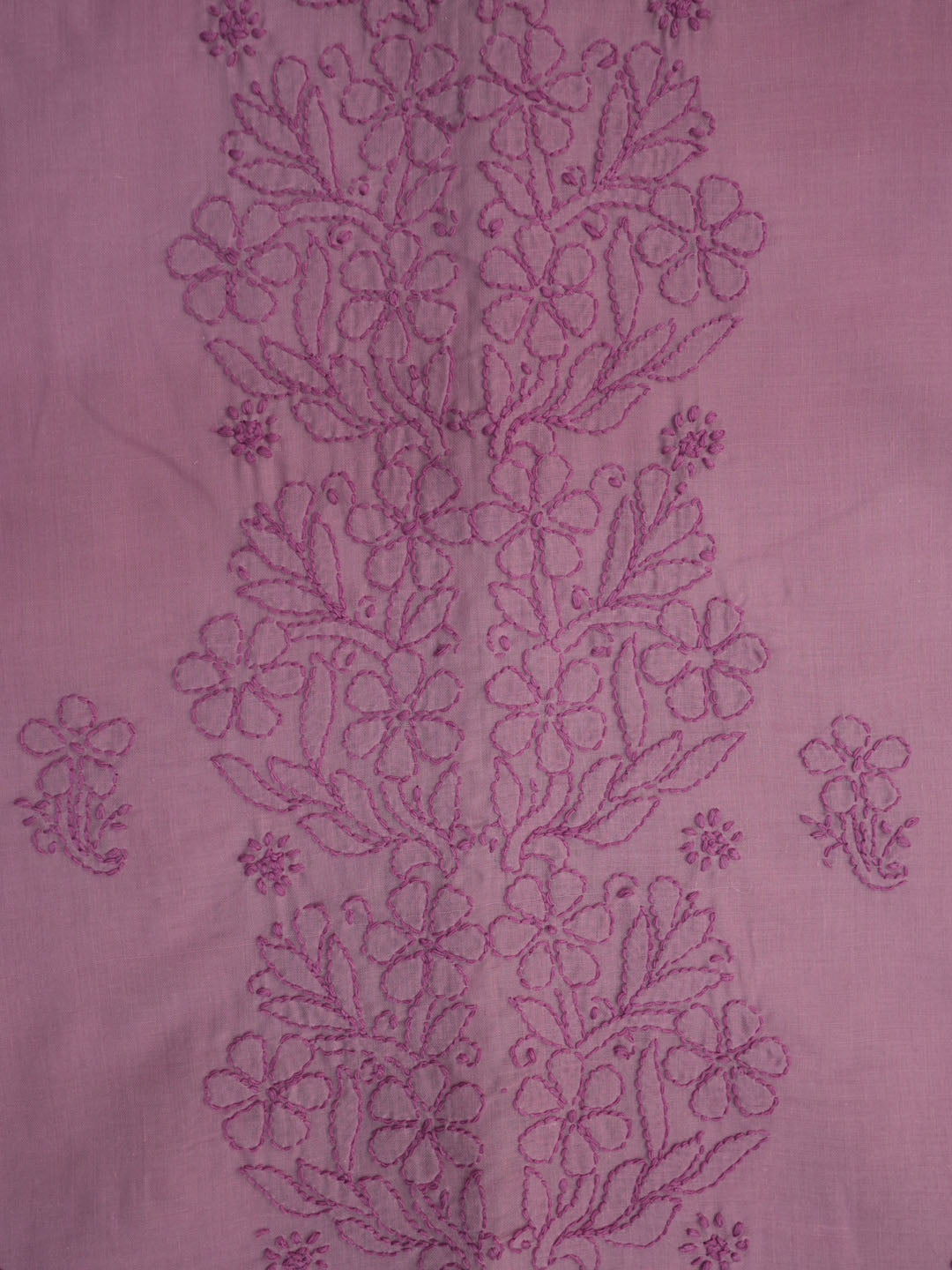 Women Hand Embroidered Cotton Chikankari Dress MaterialPCSCU00406FS-ONIONPINK