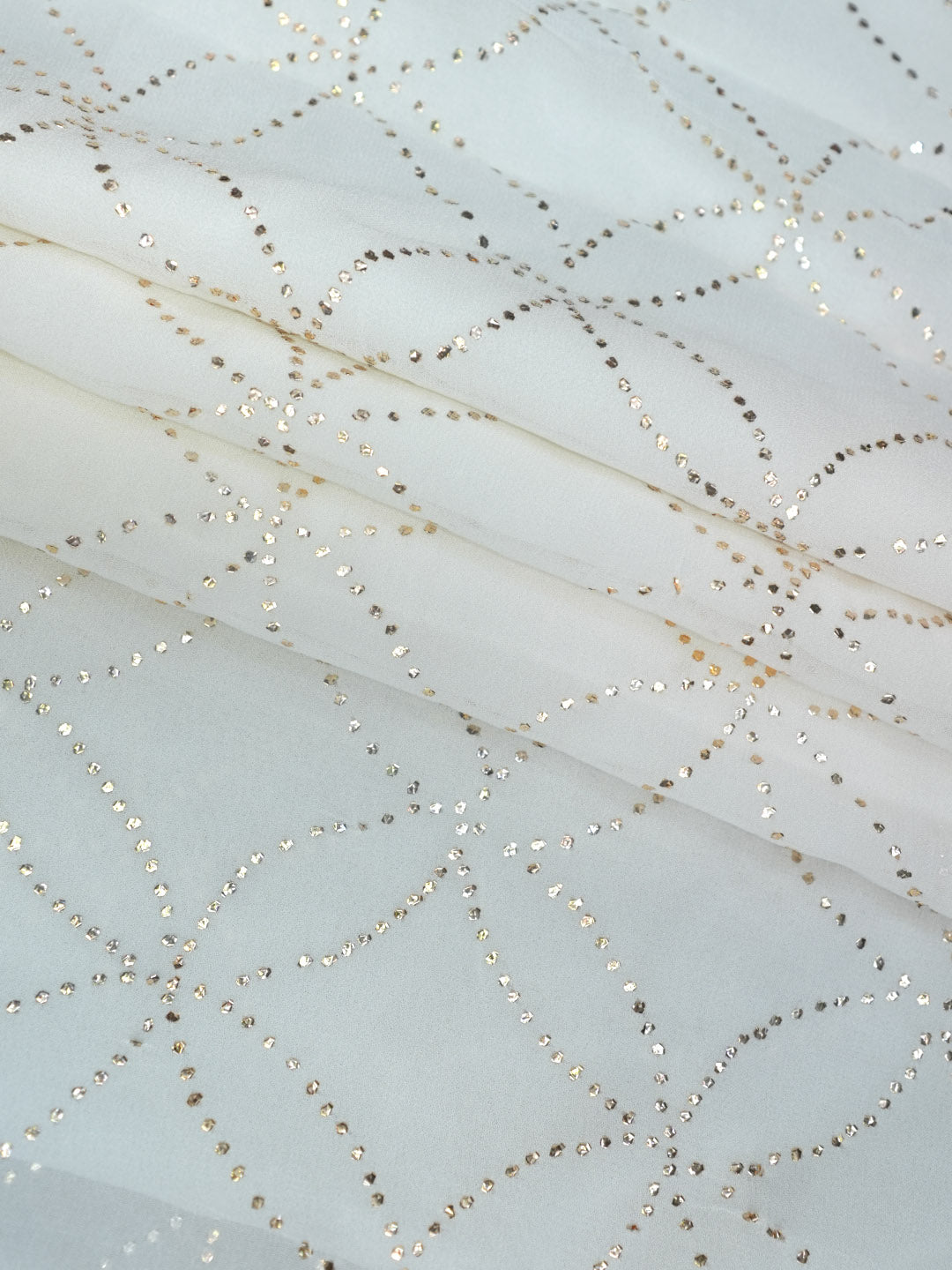 Women Hand Embroidered Chikankari Viscose Georgette Dressmaterial PC4124-WHITE7