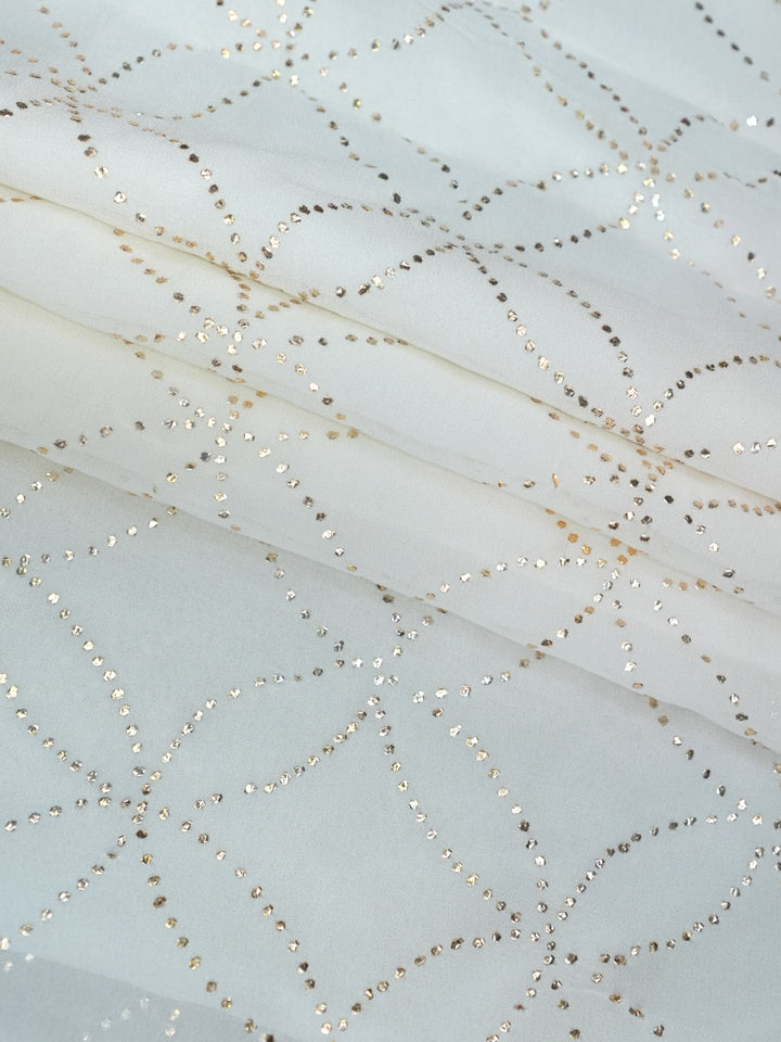 Women Hand Embroidered Chikankari Viscose Georgette Dressmaterial PC4124-WHITE7