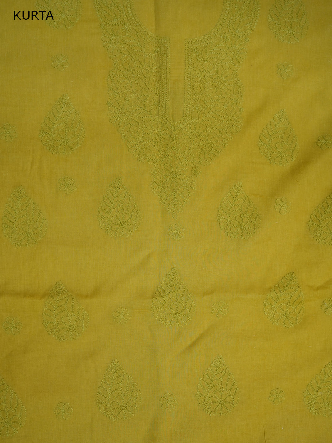 Women Hand Embroidered Chikankari Cotton DressMaterial PCSCU00406FS-GREEN